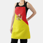 Einfache fette sizilianische Flagge Schürze (InSitu)