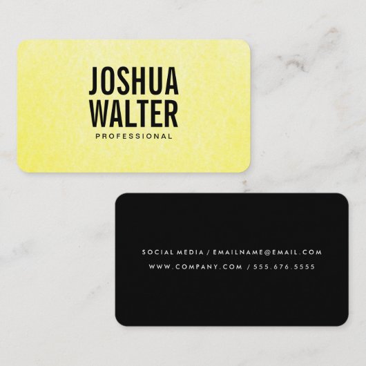 Einfache fette Textzyklus Visitenkarte (Vorne/Hinten)