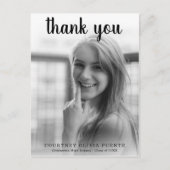 Einfache, fette Typografie Moderner Abschluss Postkarte (Vorderseite)