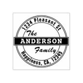 Einfache fette Typografie-Rücksendeadresse Gummistempel (Prägung)