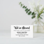 Einfache, fette Typografie "We ve Moved"-Karte Visitenkarte (Stehend Vorderseite)