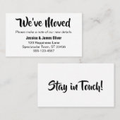 Einfache, fette Typografie "We ve Moved"-Karte Visitenkarte (Vorne/Hinten)