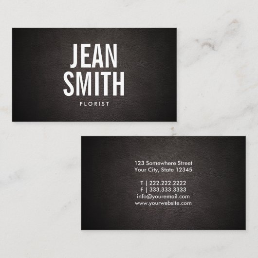 Einfache, fettgedruckte Visitenkarte Florist (Vorne/Hinten)