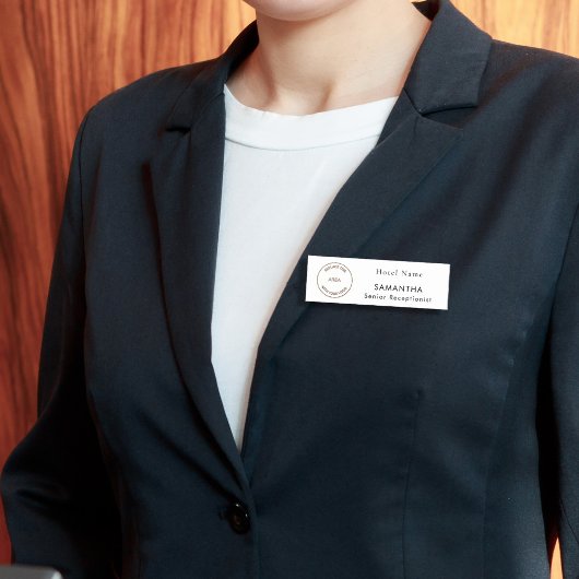 Einfache Firmenlogo Hotel-Aufgabe jeder Farbe Namensschild