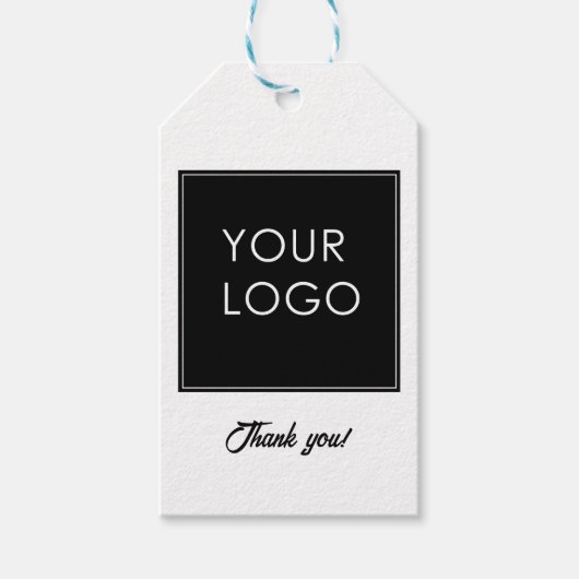 Einfache Firmenlogo-Marke Vielen Dank Geschenkanhänger (Vorderseite)