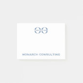 Einfache Firmenlogos 4x3 Nachhinweise Post-it Klebezettel (Vorderseite)