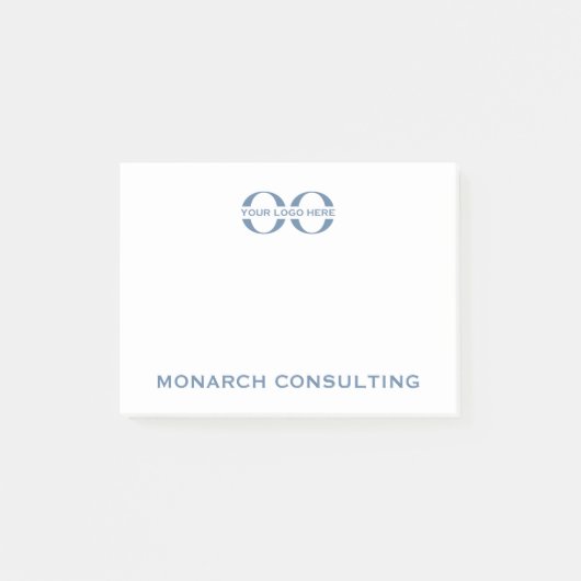 Einfache Firmenlogos 4x3 Nachhinweise Post-it Klebezettel (Vorderseite)