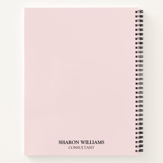 Einfache Firmenlogos Anfänglich rosa Monogramm Notizblock (Rückseite)