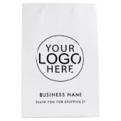 Einfache Firmenlogos Firmenkundenspezifisch Vielen Mittlere Geschenktüte (Vorderseite)