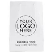 Einfache Firmenlogos Firmenkundenspezifisch Vielen Mittlere Geschenktüte (Rückseite)