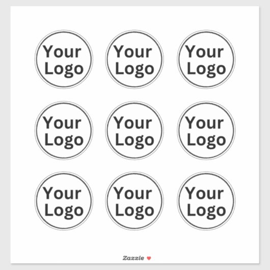 Einfache Firmenlogos für Vinyl-Aufkleber nach Maß Aufkleber (Blatt)