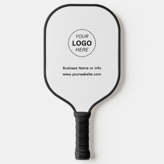 Einfache Firmenlogos oder Berufliche Informationen Pickleball Schläger (Vorderseite)
