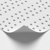 Einfache Firmenlogos und Text-Tiny-Elemente weiß Geschenkpapier (Ecke)