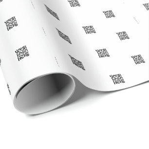 Einfache Firmenlogos und Text-Tiny-Elemente weiß Geschenkpapier