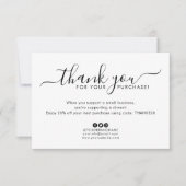 Einfache Firmenlogos Vielen Dank bestellen Dankeskarte (Vorderseite)