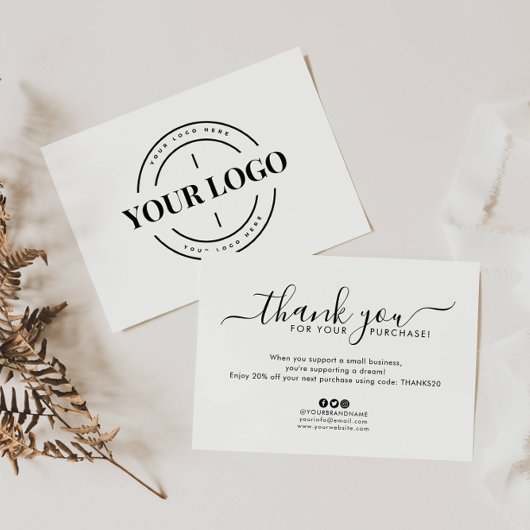 Einfache Firmenlogos Vielen Dank bestellen Dankeskarte