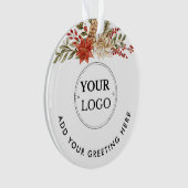 Einfache Firmenlogos Weihnachtsgrün Ornament (Vorderseite)