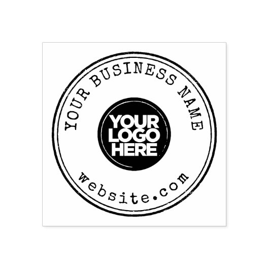 Einfache Firmenname Logo-Website Schreibmaschine R Gummistempel (Prägung)