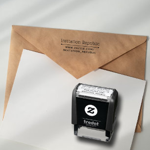 Einfache Firmenname und Webadresse Permastempel
