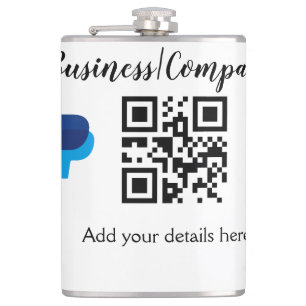 Einfache Firmenwebsite Barcode QR Name hinzufügen Flachmann