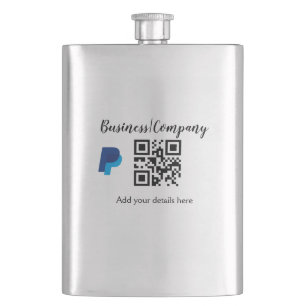 Einfache Firmenwebsite Barcode QR Name hinzufügen Flachmann