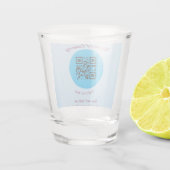 Einfache Firmenwebsite Barcode QR Name hinzufügen Schnapsglas (Rückseite)