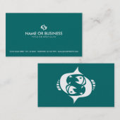 einfache Fische Visitenkarte (Vorne/Hinten)