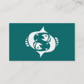 einfache Fische Visitenkarte (Rückseite)