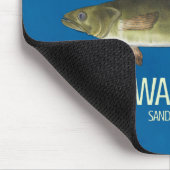 Einfache Fischerei Angeler Fisherman Walleye Mousepad (Ecke)