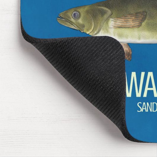 Einfache Fischerei Angeler Fisherman Walleye Mousepad (Ecke)