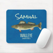 Einfache Fischerei Angeler Fisherman Walleye Mousepad (Mit Mouse)
