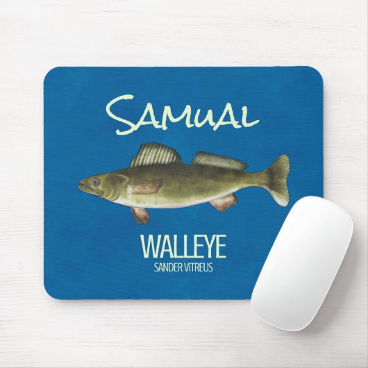 Einfache Fischerei Angeler Fisherman Walleye Mousepad (Mit Mouse)