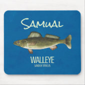 Einfache Fischerei Angeler Fisherman Walleye Mousepad (Vorne)