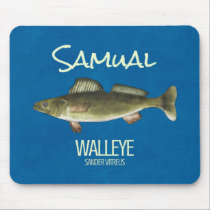 Einfache Fischerei Angeler Fisherman Walleye Mousepad