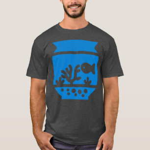 Einfache Fischschale blau T-Shirt