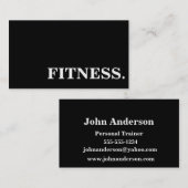 Einfache Fitness-persönliche Visitenkarte (Vorne/Hinten)