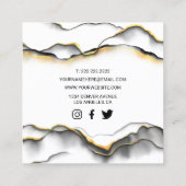 Einfache Fitness Quadratische Visitenkarte (Rückseite)