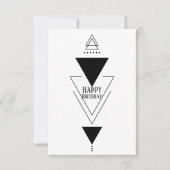 Einfache flache geometrische Dreieck-Geburtstagska Dankeskarte (Vorderseite)
