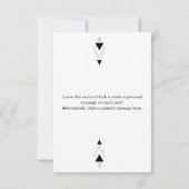 Einfache flache geometrische Dreieck-Geburtstagska Dankeskarte (Rückseite)