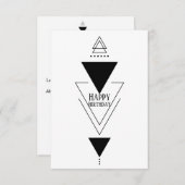 Einfache flache geometrische Dreieck-Geburtstagska Dankeskarte (Vorne/Hinten)