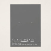 Einfache flache graue Ohrring-Grafikkarte (Vorderseite)