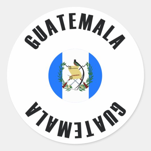 Einfache Flagge Guatemalas Runder Aufkleber (Vorderseite)