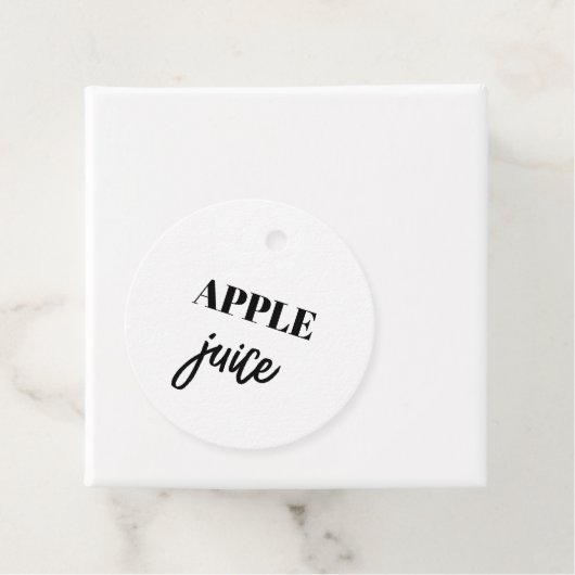 Einfache Flaschenmarken Geschenkanhänger (Beispiel)