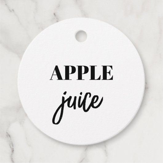 Einfache Flaschenmarken Geschenkanhänger (Vorderseite)