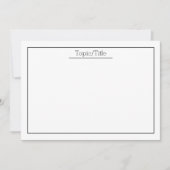 Einfache Flashkarten mit Titel Mitteilungskarte (Vorderseite)