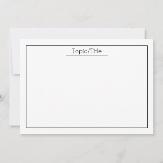 Einfache Flashkarten mit Titel Mitteilungskarte (Vorderseite)