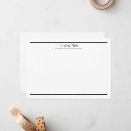 Einfache Flashkarten mit Titel Mitteilungskarte (Vorderseite/Rückseite Beispiel)