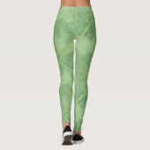 Einfache Fliesen mit grüner Schachtel-Keramik Leggings (Rückseite)