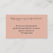 Einfache florale Aquarellkarte Visitenkarte (Rückseite)