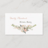 Einfache florale Aquarellkarte Visitenkarte (Vorderseite)